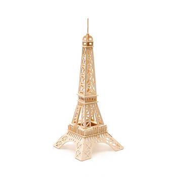 3D дървен пъзел от 73 части - Айфеловата кула