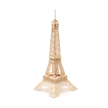 3D дървен пъзел от 73 части - Айфеловата кула