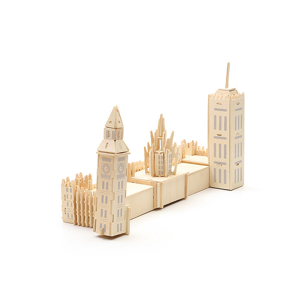 Дървен 3D пъзел от 125 части