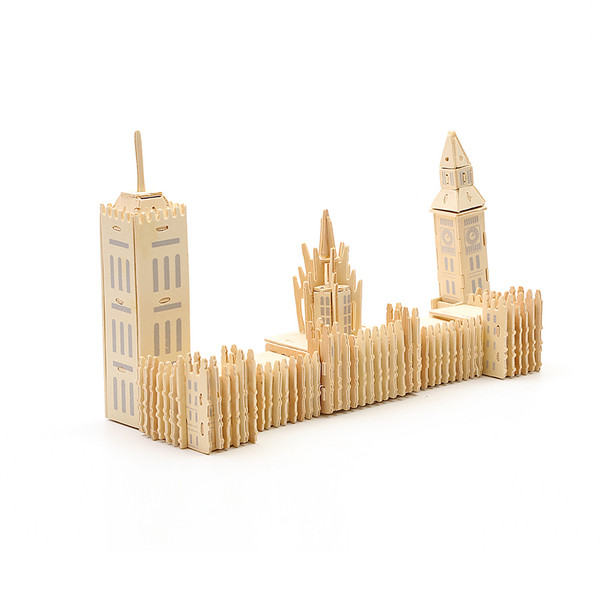 Дървен 3D пъзел от 125 части