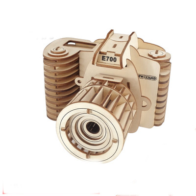 Puzzle tridimensional din lemn din 57 de părți - cameră