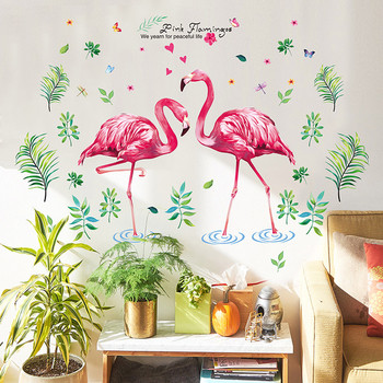Детски  стикери за стена фламинго 