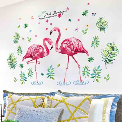 Детски  стикери за стена фламинго 