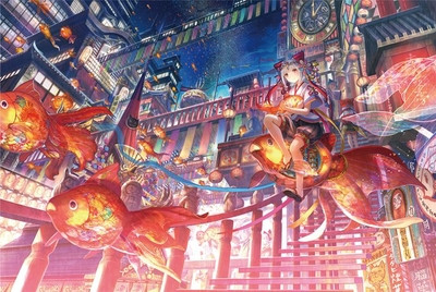 Акварелни картини пъзел от 300 парчета