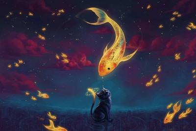 Акварелни картини пъзел от 300 парчета