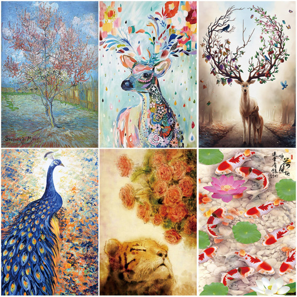 Акварелни картини пъзел от 300 парчета