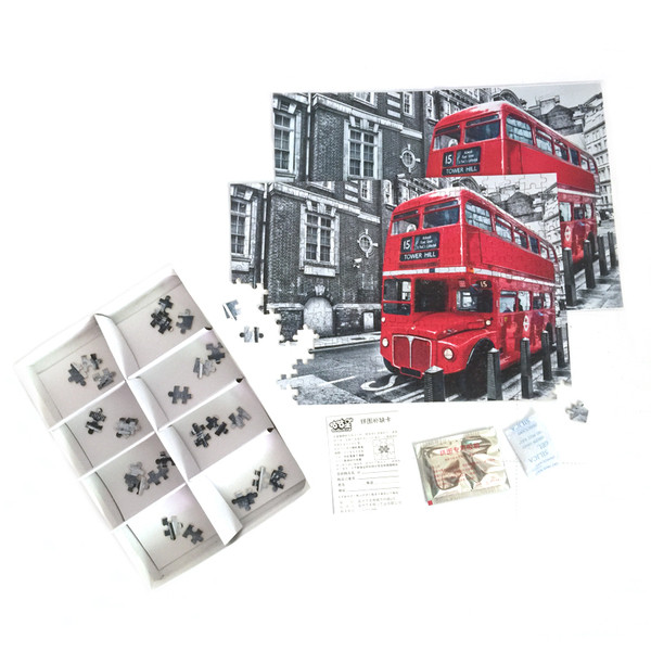 Акварелни картини пъзел от 300 парчета