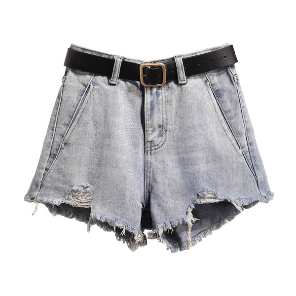 Pantaloni dama rupti cu talie inalta in doua culori