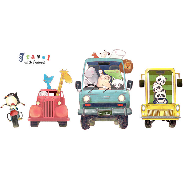 Autocolante de perete pentru copii carucioare