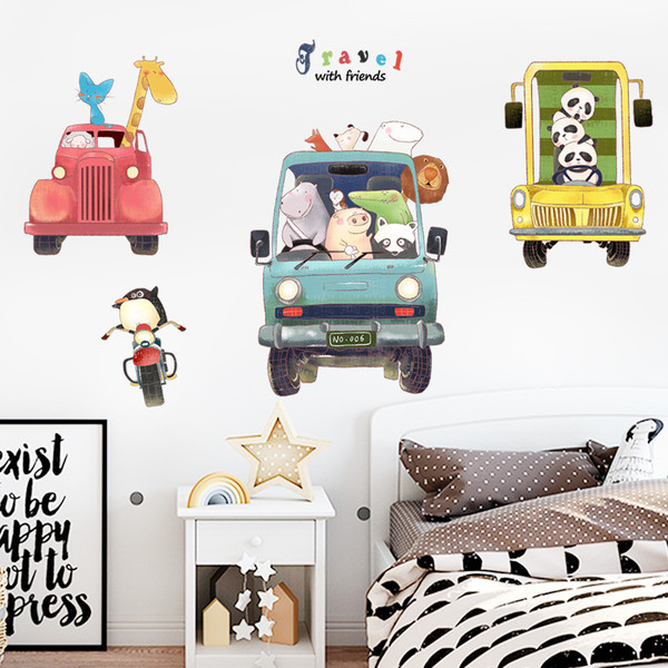 Autocolante de perete pentru copii carucioare