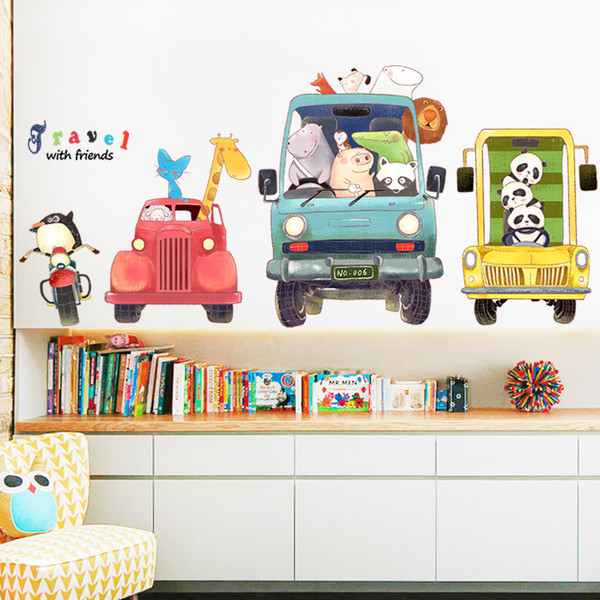Autocolante de perete pentru copii carucioare
