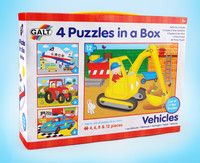 Пъзел от 12 части - 4 броя в кутия различни картини 