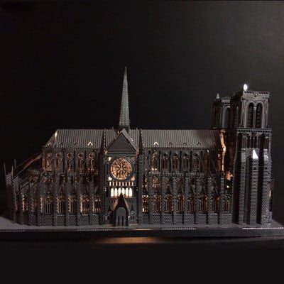 3D пъзел от метал - Нотр Дам в Париж