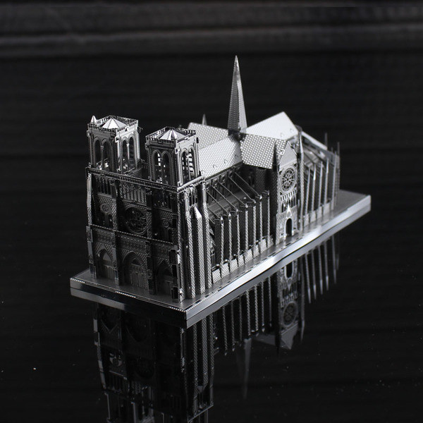 3D пъзел от метал - Нотр Дам в Париж
