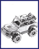 Метален 3D пъзел от 157 части - кола