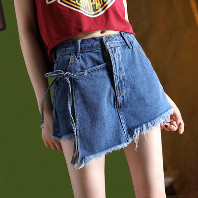 Γυναικεία μοντέρνα φούστα παντελόνι και με δύο χρωματιστές ζεύξεις