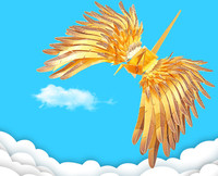 3D пъзел в два цвята - птица