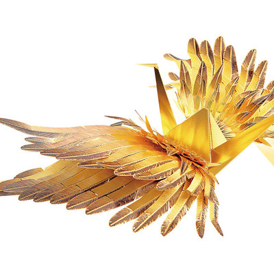 3D пъзел в два цвята - птица