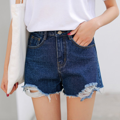 Къси дамски дънки в четири цвята - два модела накъсан и изчистен