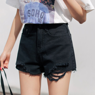 Къси дамски дънки в четири цвята - два модела накъсан и изчистен