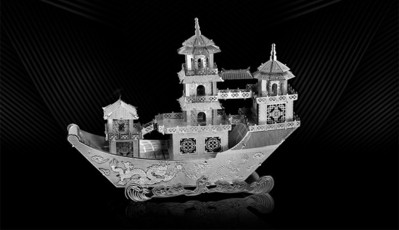 3D παζλ σε γκρι χρώμα - πλοίο