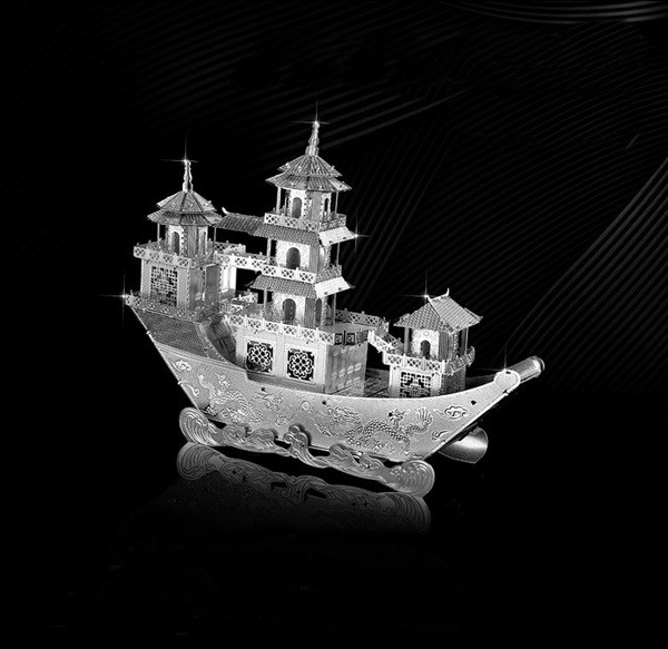 3D παζλ σε γκρι χρώμα - πλοίο