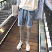 Мъжки ефектни накъсани дънки