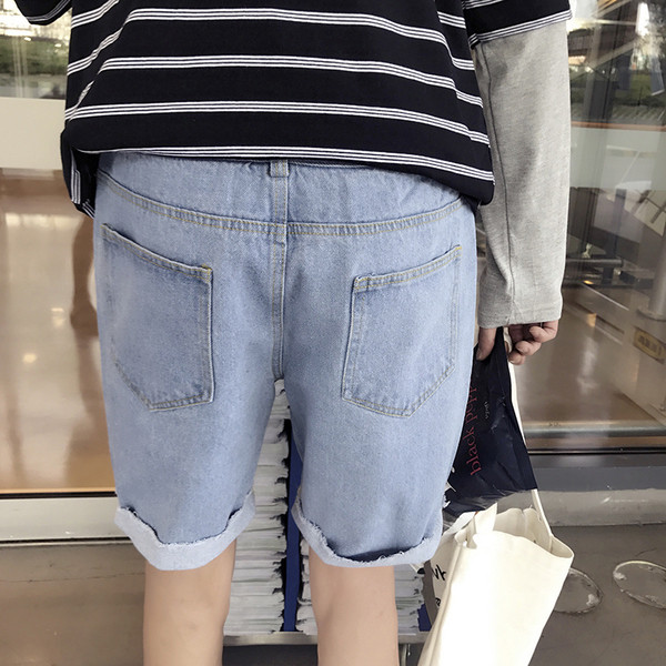 Мъжки ефектни накъсани дънки 