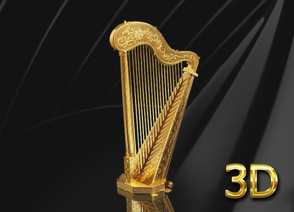 Μικρό τρισδιάστατο παζλ - άρπα