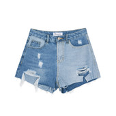 Ефектни преливащи дамски къси дънки