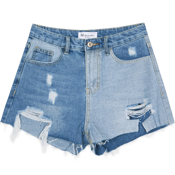 Ефектни преливащи дамски къси дънки