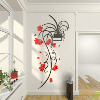 3D διακόσμηση τοίχου - λουλούδια