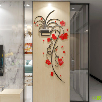3D διακόσμηση τοίχου - λουλούδια
