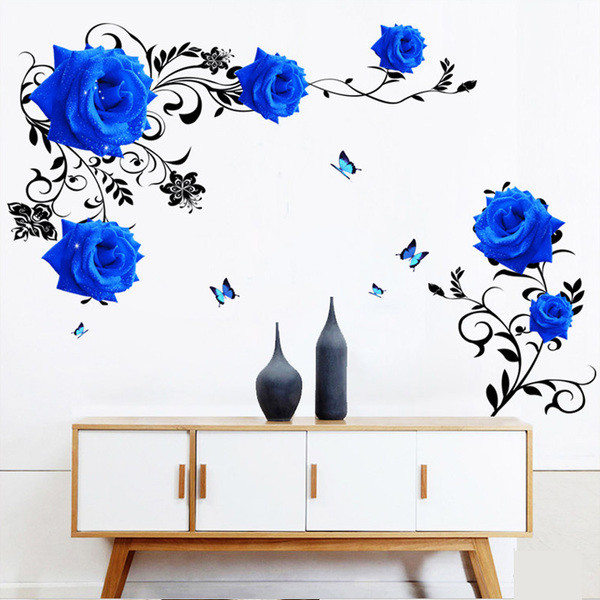 Цветна 3D декорация роза 