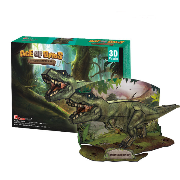 Динозавър - триизмерен пъзел в четири модела