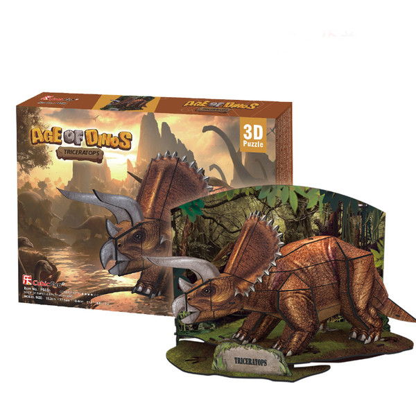 Динозавър - триизмерен пъзел в четири модела
