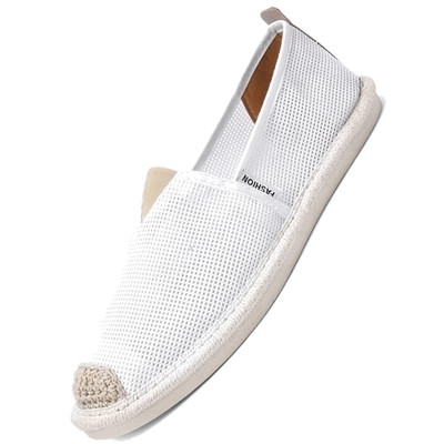 Καθημερινά ανδρικά  πλεκτά μοκασίνια σε μαύρο και άσπρο χρώμα