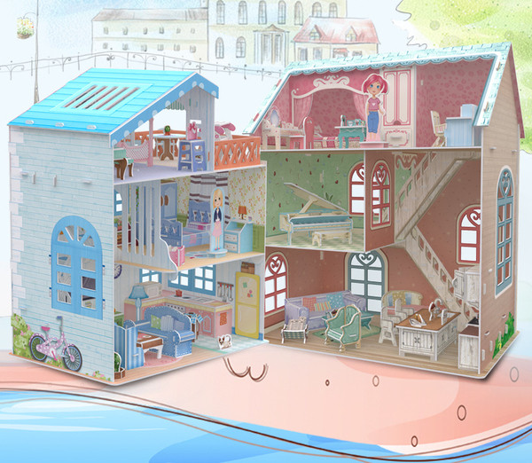 3D παζλ σε τέσσερα μοντέλα - σπίτι