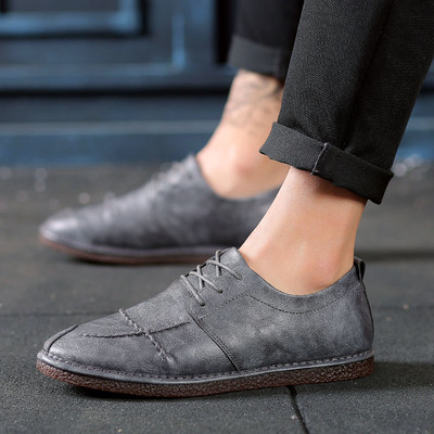 Мъжки елегантни мокасини в черен, кафяв и сив цвят