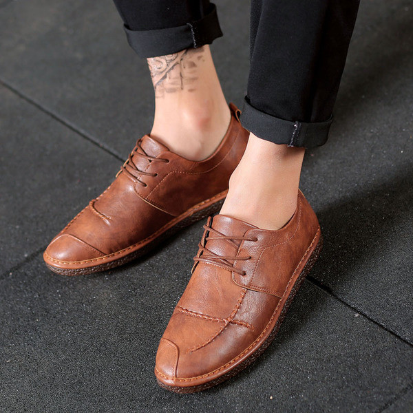 Мъжки елегантни мокасини в черен, кафяв и сив цвят