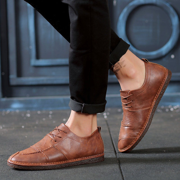 Мъжки елегантни мокасини в черен, кафяв и сив цвят