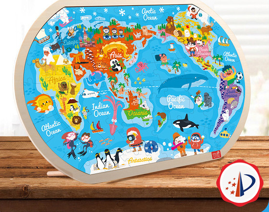 Образователен пъзел 80 парчета  - Земята