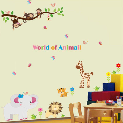 Детски стенни стикери животински свят 