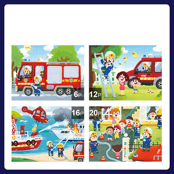 Комплект пъзел 4 броя в кутия от 6-12-16-20 парчета