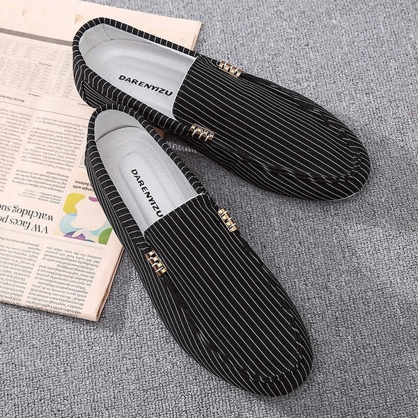 Райрани мъжки елегантни мокасини в черен и бял цвят