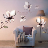 Öntapadó magnólia dekorációs matrica felirattal