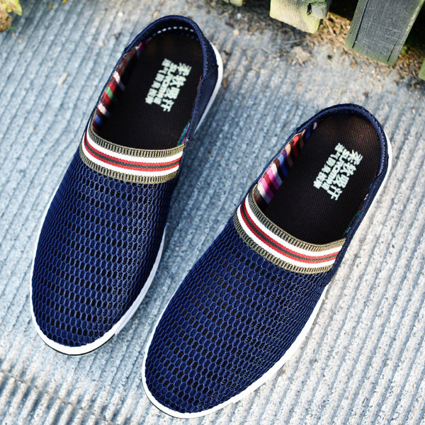 Mocasini bărbați din plasă în două culori