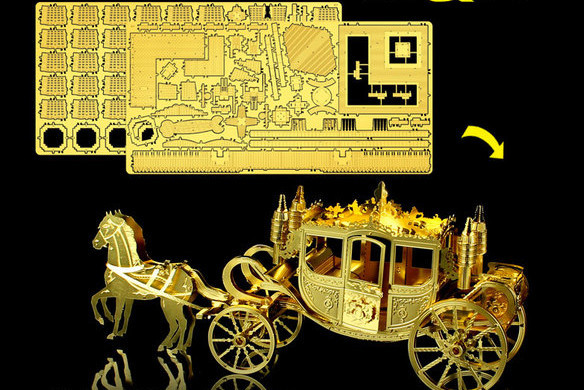 Малък 3D пъзел от 60 части - каляска
