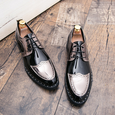 Mocasini eleganti pentru barbati din piele lacuita in diferite modele