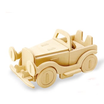 Μικρό ξύλινο τρισδιάστατο παζλ σε δύο μοντέλα - αυτοκίνητο